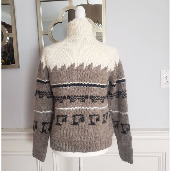 Zara Made in Italy Oversize Chunky Nordic Alpaca Llama Wool Turtleneck Sweater S - Picture 6 of 11